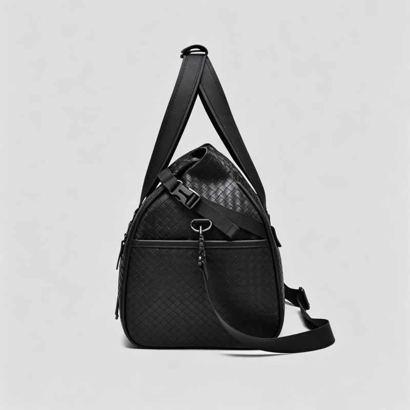 Black Woven Texture Large Capacity Briefcase