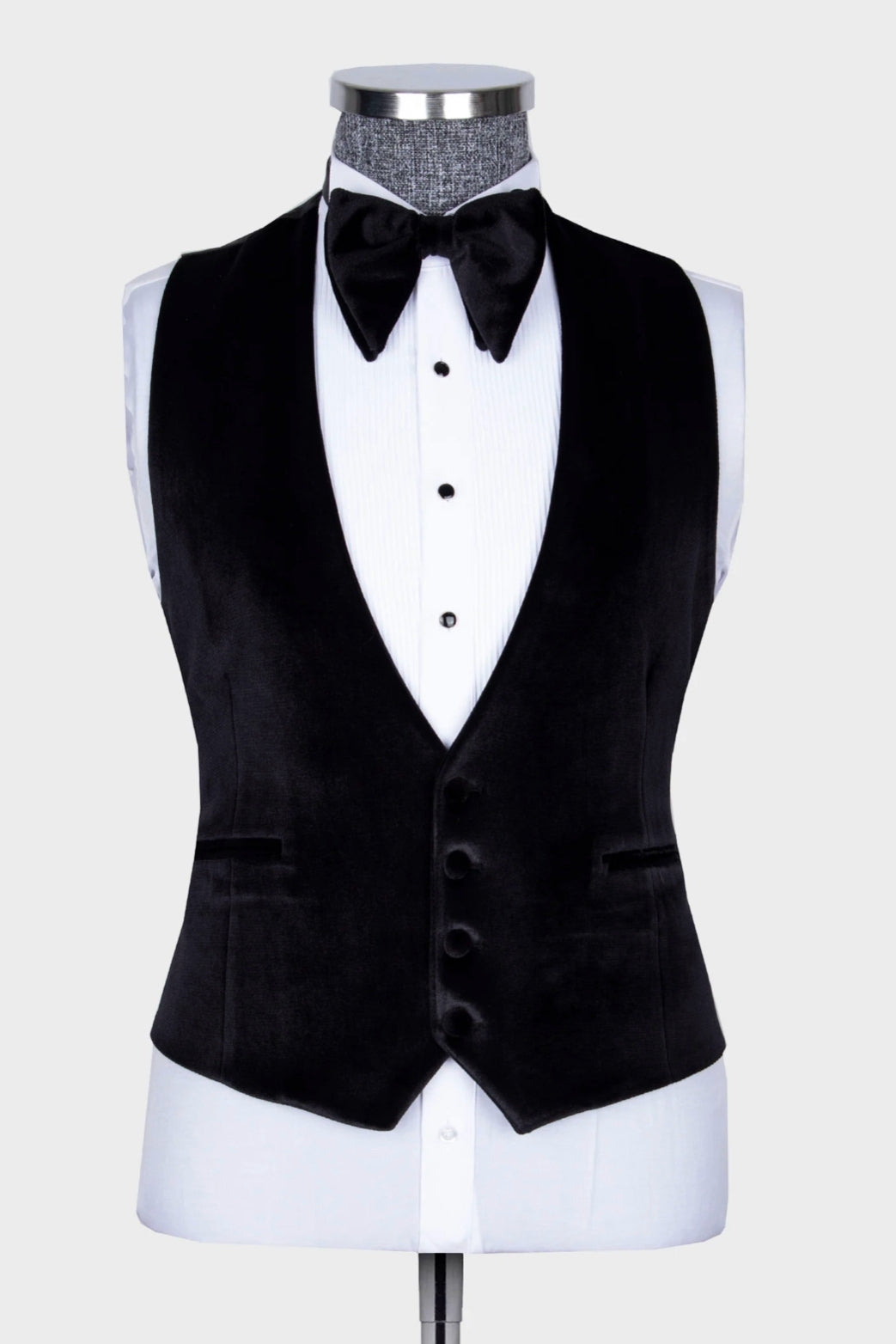 Black Velvet Three Pieces Gold Beadings Men Suits Secondary image