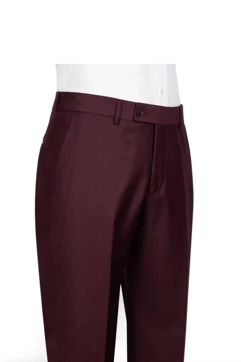 Burgundy Shawl Lapel Double Breasted Suits For Men