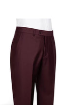 Burgundy Shawl Lapel Double Breasted Suits For Men