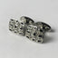 Black Silver Contrast Rhinestone Cufflinks