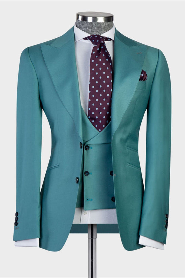 Ebenezer Green Three Pieces Peaked Lapel Men Suits
