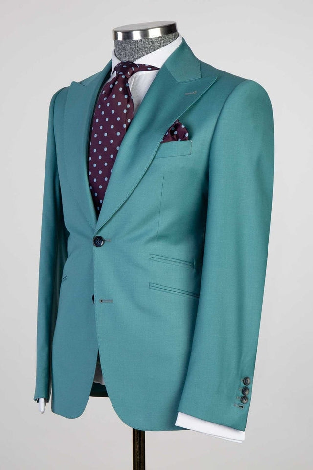 Ebenezer Green Three Pieces Peaked Lapel Men Suits