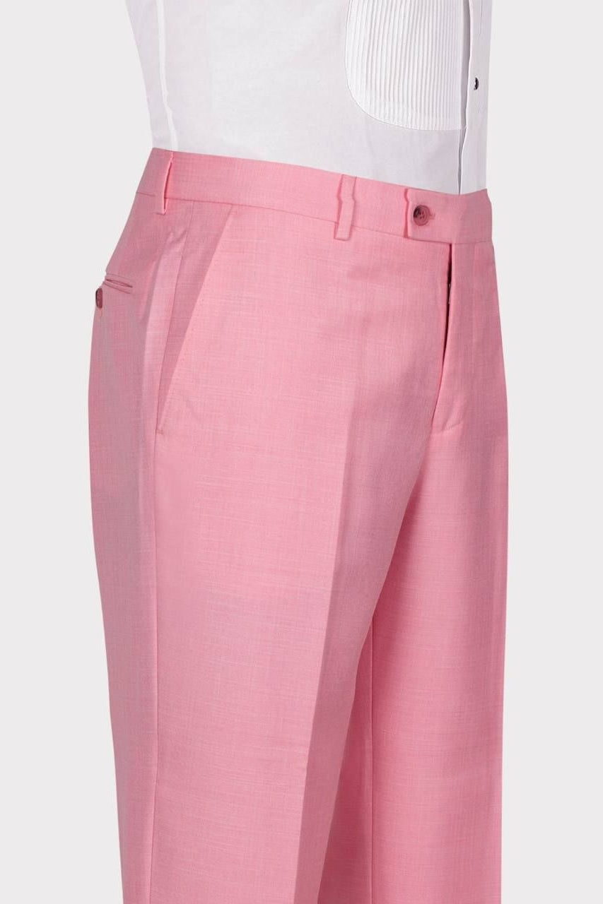 Charming Pink One Button Peaked Lapel Men Suits
