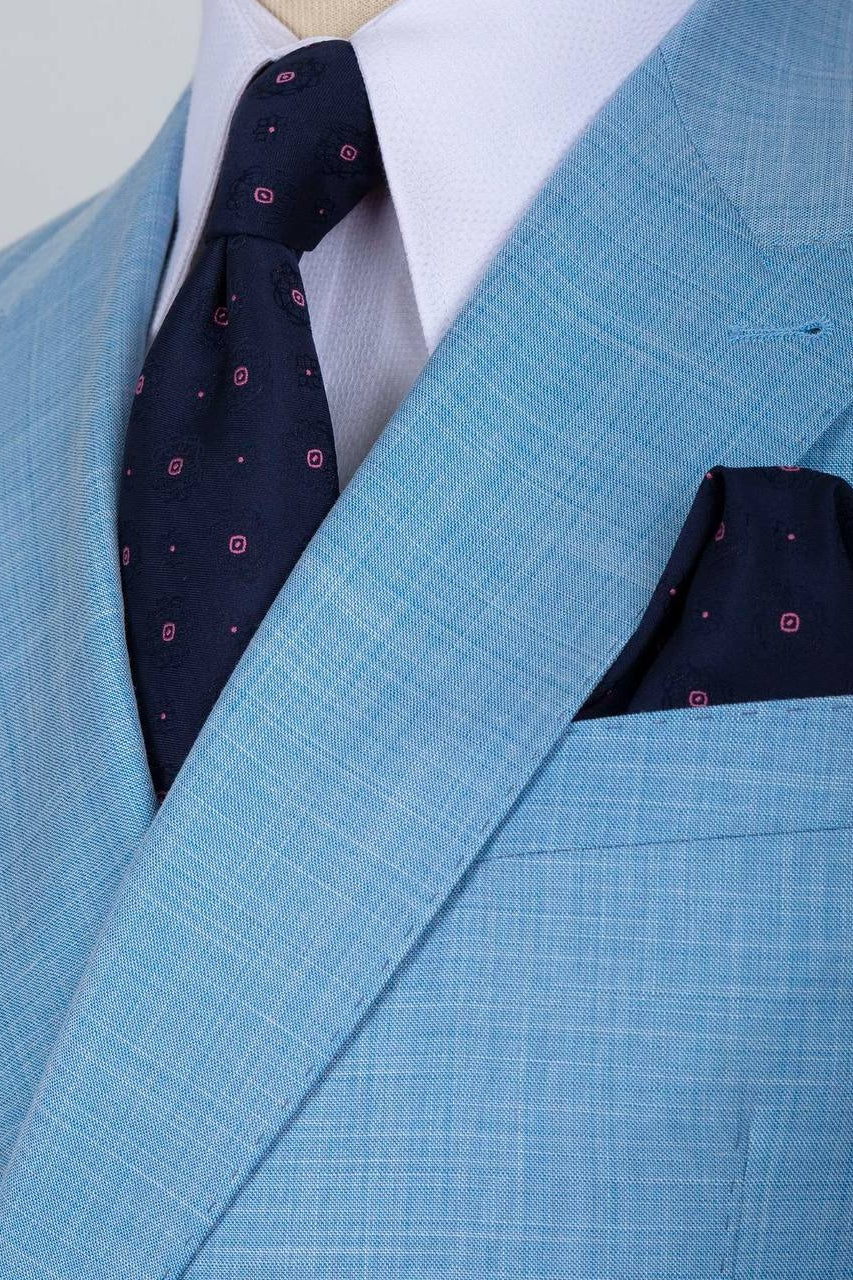 Best Fitted Blue One Button Peaked Lapel Men Suits Secondary image