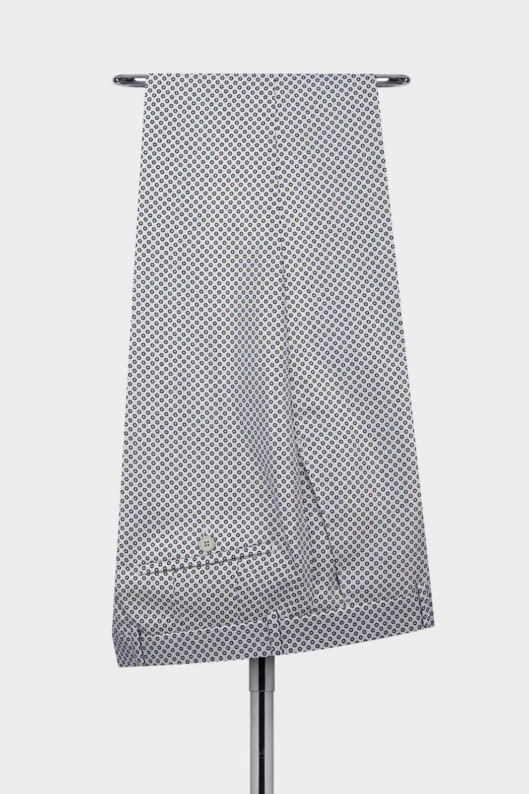 White Dot Shawl Lapel Double Breasted Men Suits