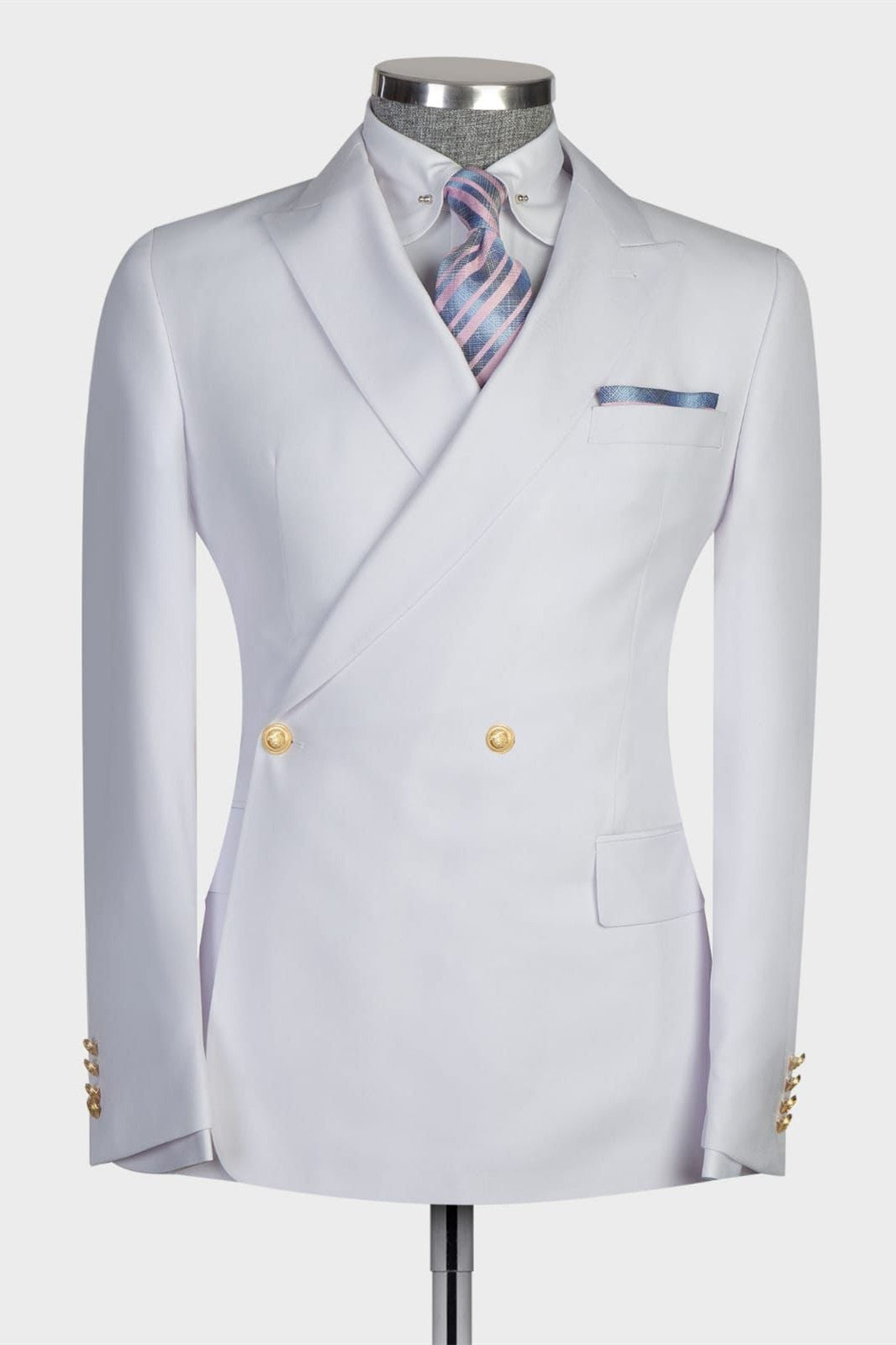 Trendy White Peaked Lapel Double Breasted Men Suits Main image