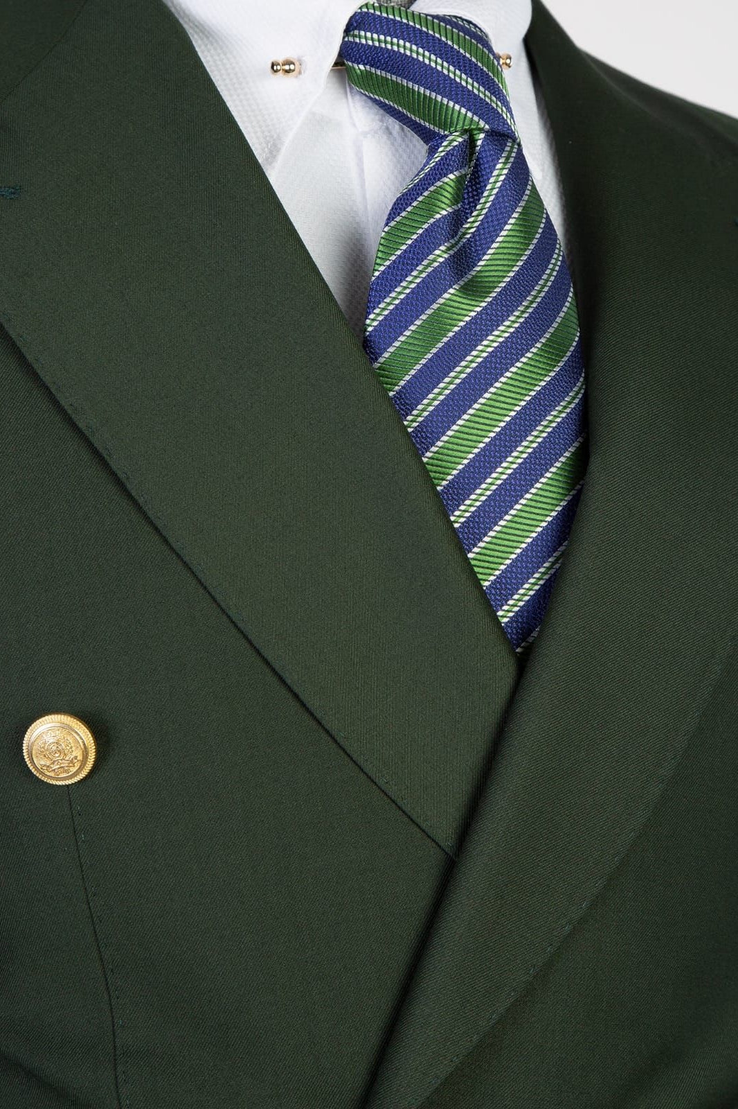 Popular Dark Green Peaked Lapel Double Breasted Men Suits Secondary image