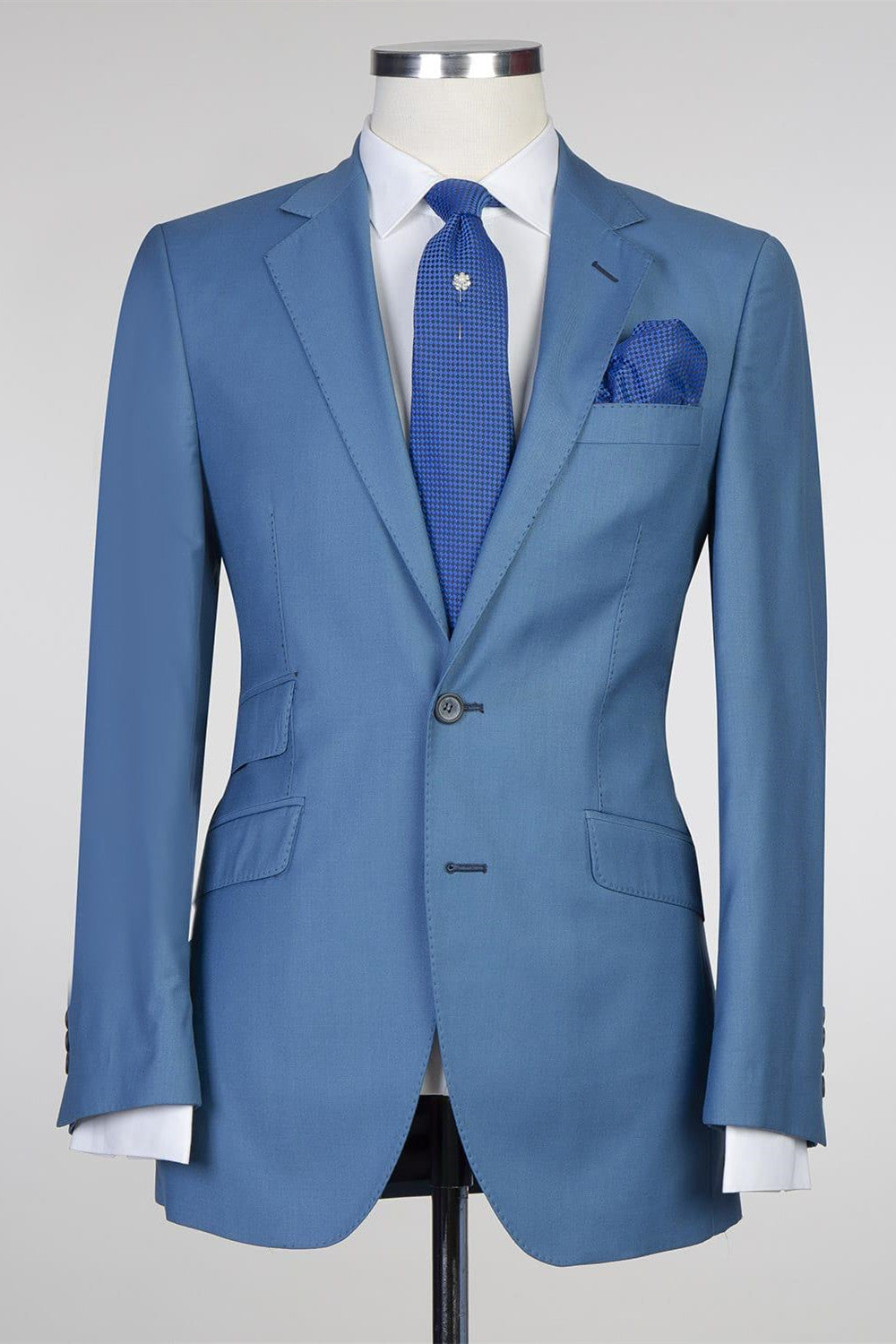 Blue Newest Notched Lapel Suits For Men Main image