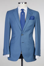 Blue Newest Notched Lapel Suits For Men