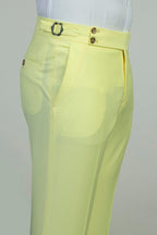 Charming Yellow Peaked Lapel 3 Piece Suits For Men