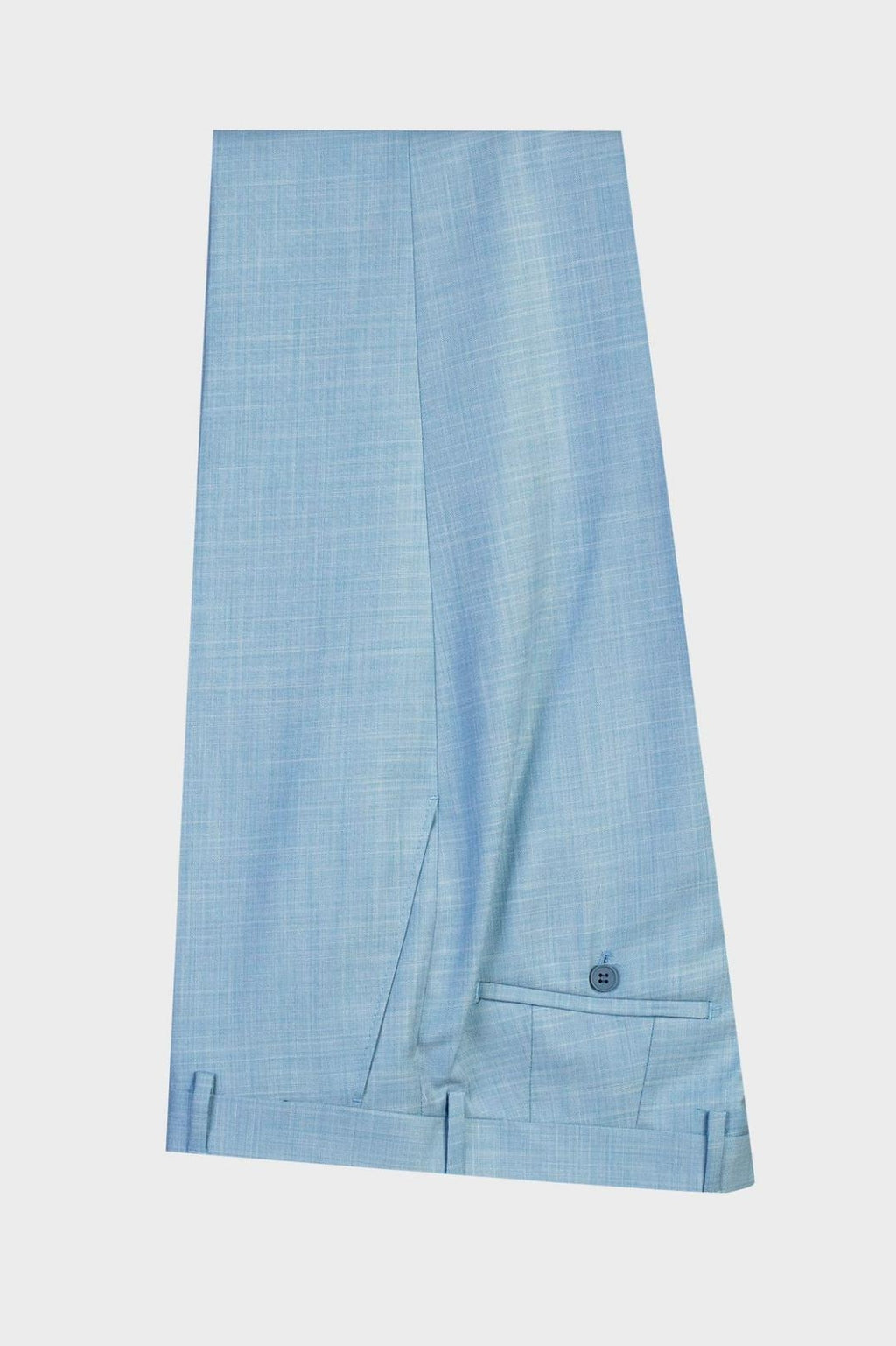 Chic Light Blue Peaked Lapel Double Breasted Men Suits