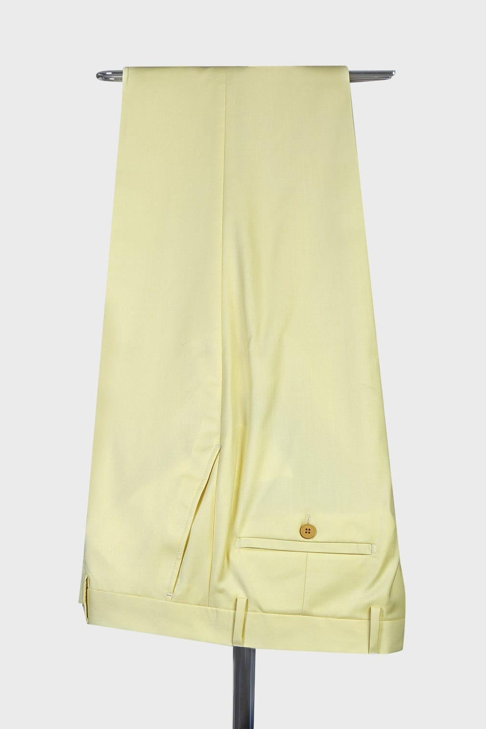 Light Yellow Peaked Lapel Double Breasted Men Suits