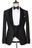 Black 3 Piece Sparkle Shawl Lapel Men Suits