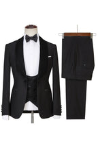 Black 3 Piece Sparkle Shawl Lapel Men Suits