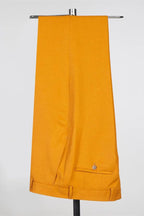 Orange Two Layer Satin Lapel Double Breasted Men Suits