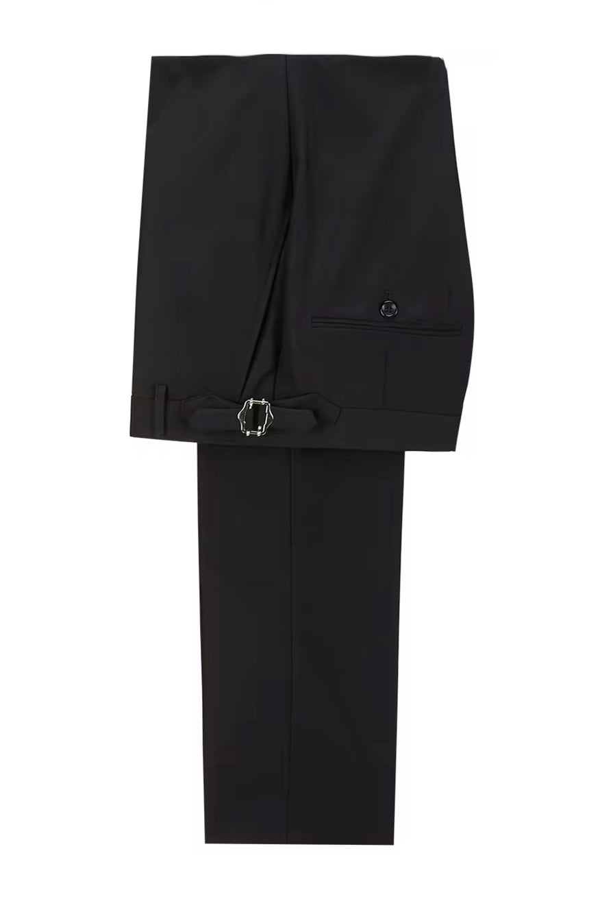 Black Shawl Lapel Three Pieces Men Suits With Shiny Gold Appliques