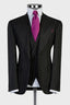 Classic Black Peaked Lapel Striped Suits With Waistcoat