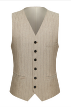 Light Khaki Peaked Lapel Men Suits With Waistcoat