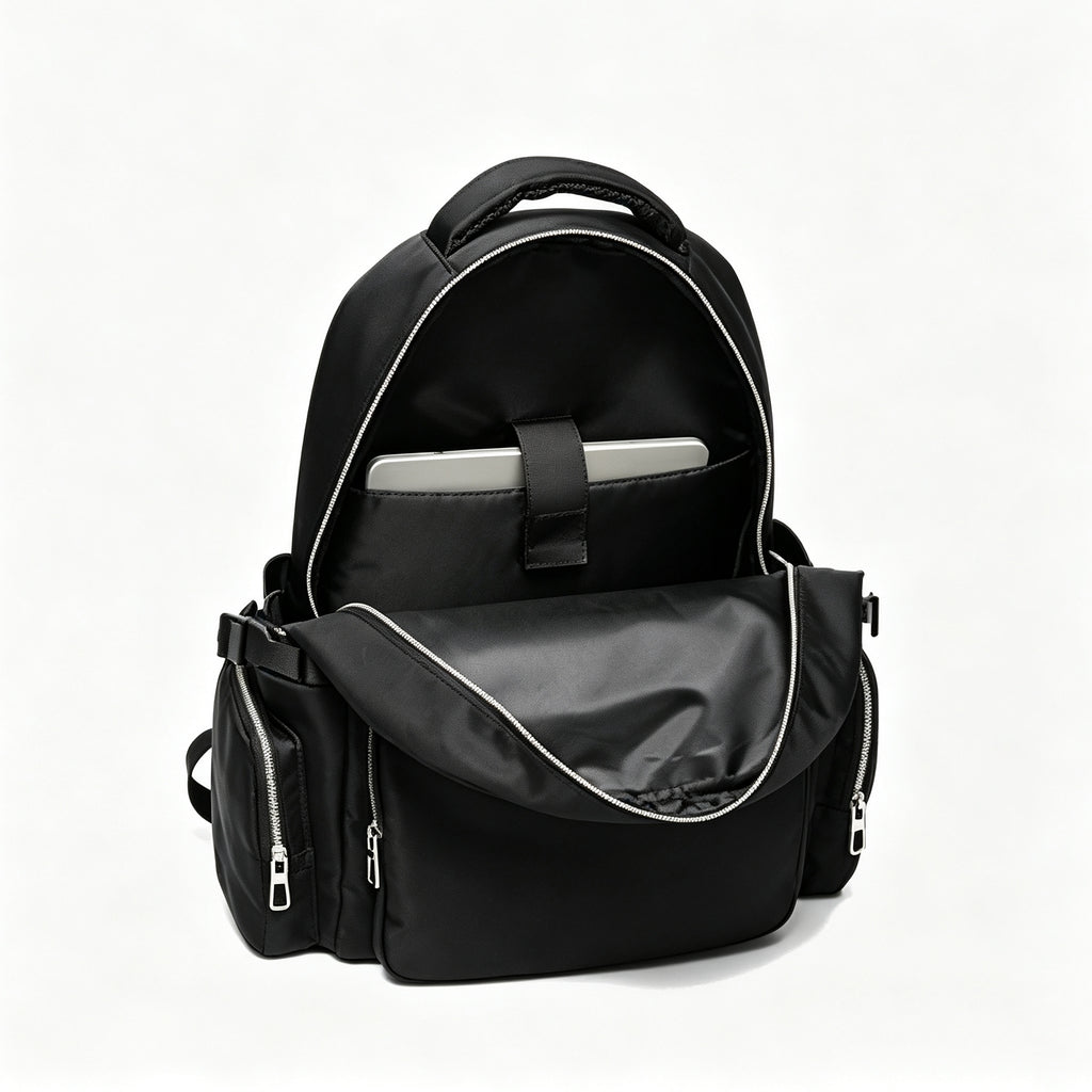 Large Capacity Black Commute Backpack