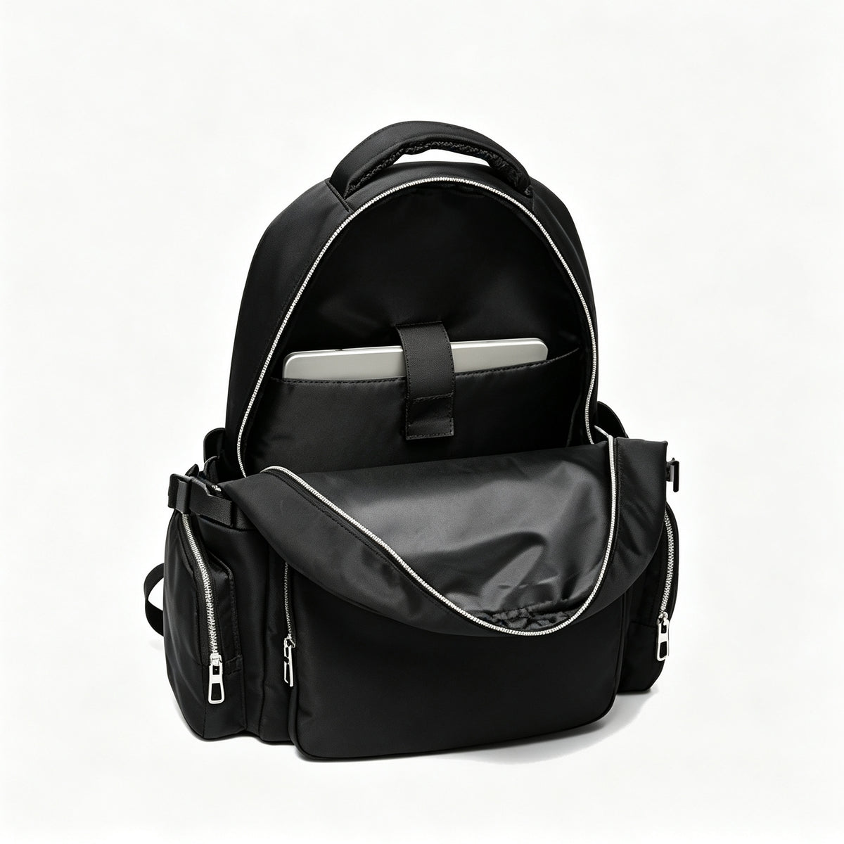 Large Capacity Black Commute Backpack
