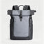 Gray Black Roll‑Top Laptop Backpack