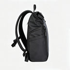 Gray Black Roll‑Top Laptop Backpack