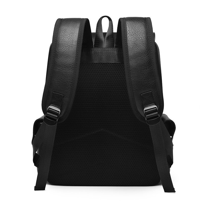 Chic Men's Casual Laptop Backpack In Black