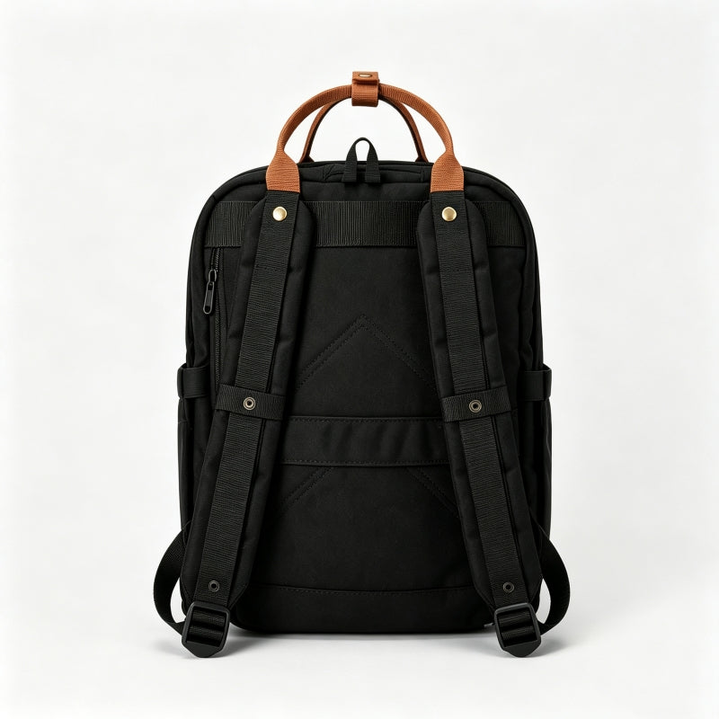 Casual Black Lightweight Laptop Backpack