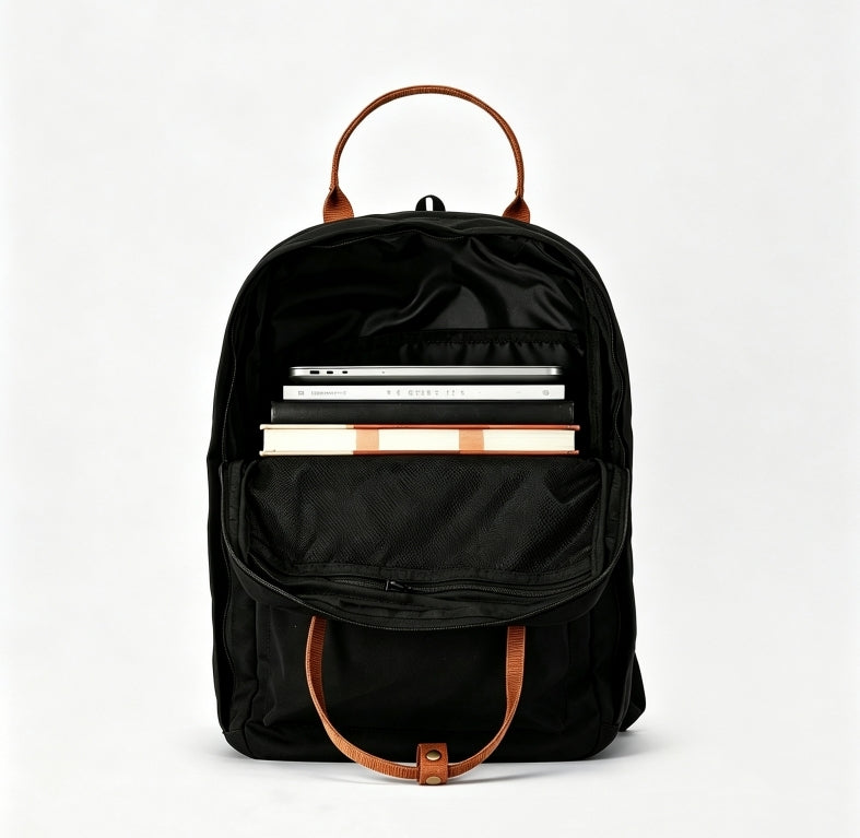Casual Black Lightweight Laptop Backpack