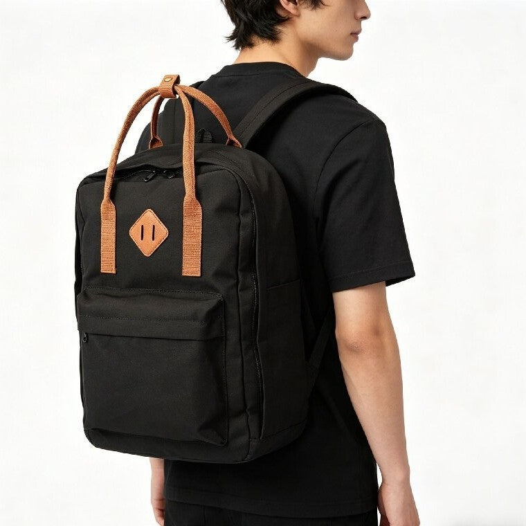 Casual Black Lightweight Laptop Backpack