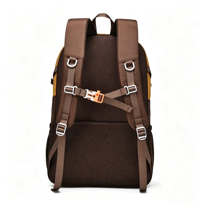 Yellow Brown Outdoor Hiking Travel Backpack