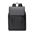 Minimalist Flap Black Business Laptop Backpack