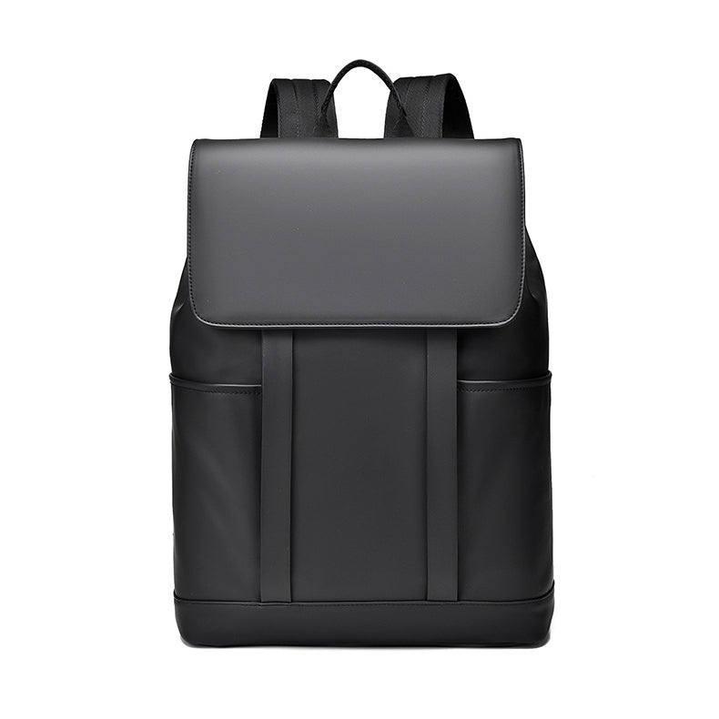 Minimalist Flap Black Business Laptop Backpack