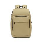 Khaki Multi‑Compartment Expandable Laptop Backpack