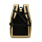 Khaki Multi‑Compartment Expandable Laptop Backpack