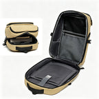 Khaki Multi‑Compartment Expandable Laptop Backpack