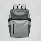 Smoke‑Gray Flap‑over Commute Travel Backpack
