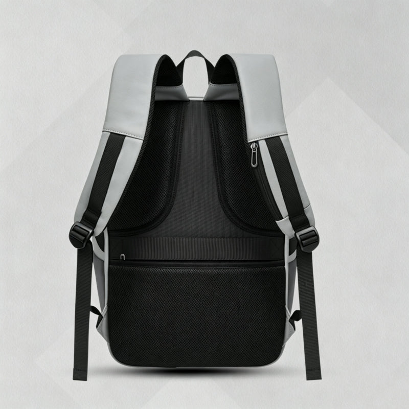 Smoke‑Gray Flap‑over Commute Travel Backpack