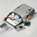 Smoke‑Gray Flap‑over Commute Travel Backpack