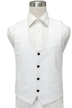 White One Button Black Shawl Lapel 3 Piece Men Suits