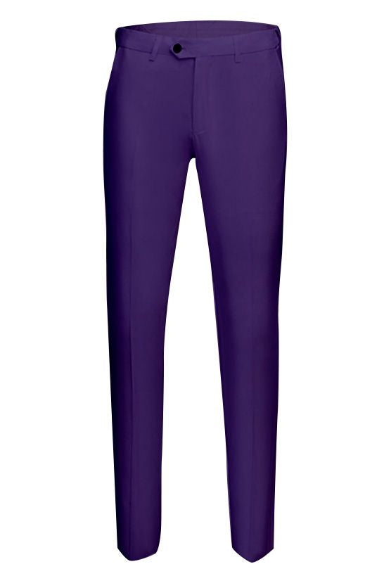 Purple Double Breasted Peaked Lapel Chic Men Suits Secondary image