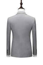Fashion Gray Peaked Lapel Double Breasted Best Fitted Men Suits