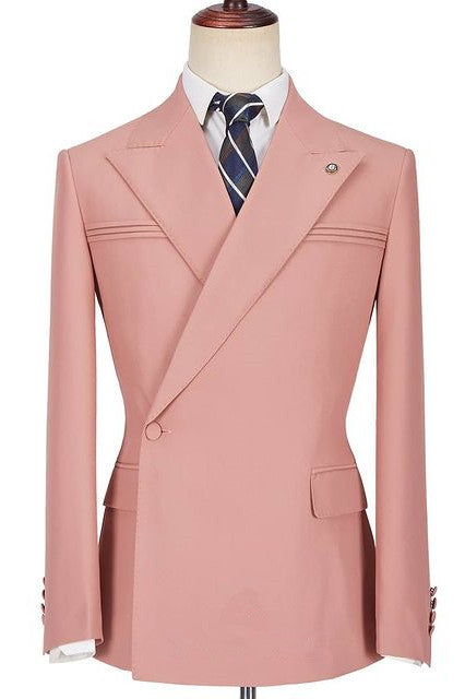 Glamorous Pink Peaked Lapel One Button Men Suits Main image