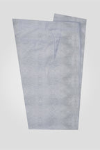 Silver Jacquard Shawl Lapel Double Breasted Men Suits