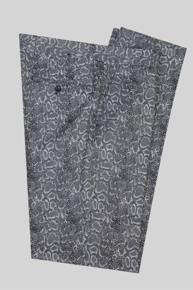 Fancy Gray Shawl Lapel Jacquard Double Breasted Men Suits