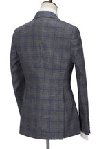 Gray Newest Peaked Lapel Plaid 3 Piece Men Suits