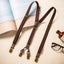 Vintage Coffee Brown Men’s Clip Suspenders