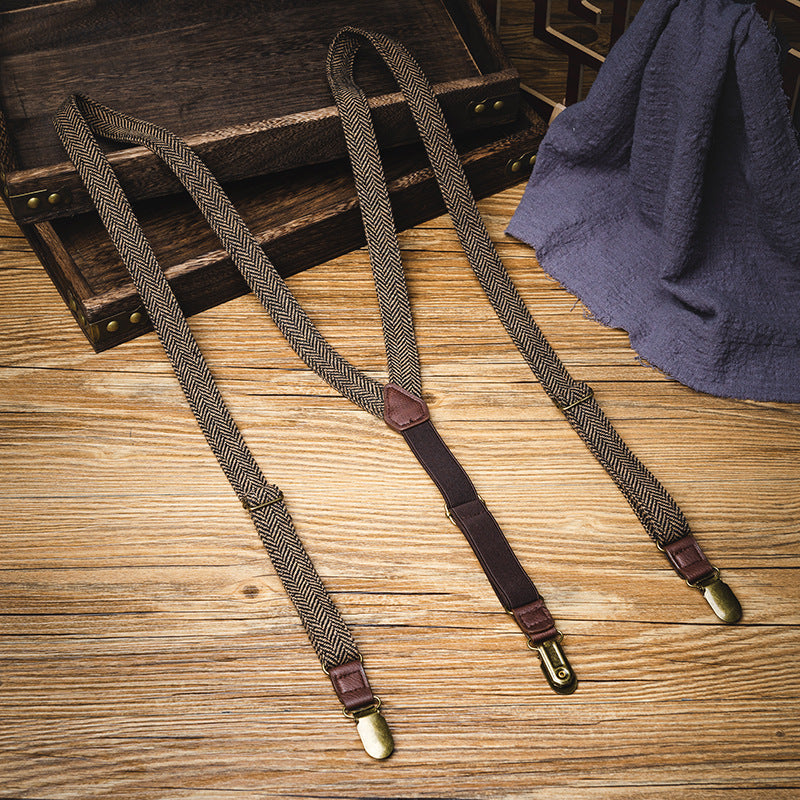 Herringbone Casual Men’s Clip Suspenders Main image