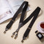Vintage Elastic V-Back Black Clip-On Suspenders